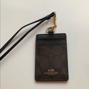 Coach lanyard and ID holder